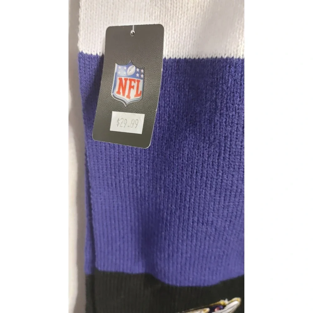 Little Earth NFL Scarf Glove Set Unisex OS Purple NWT Baltimore Ravens Tri-Color
